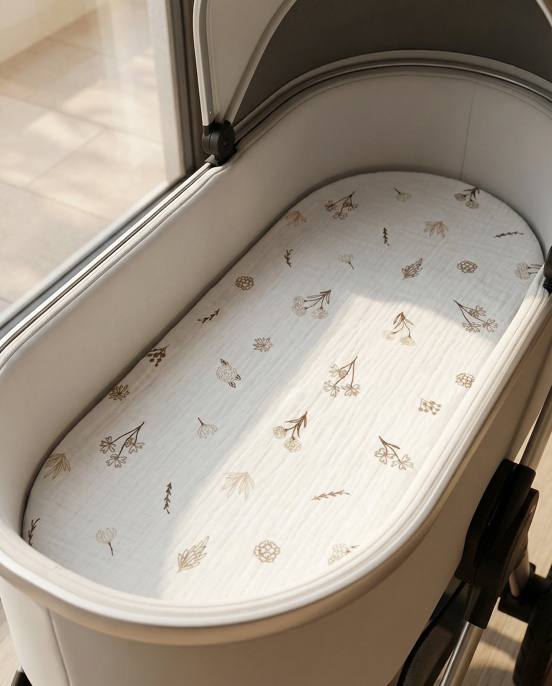 Pack 2 Bajeras Capazo Muselina Wild Flowers_2