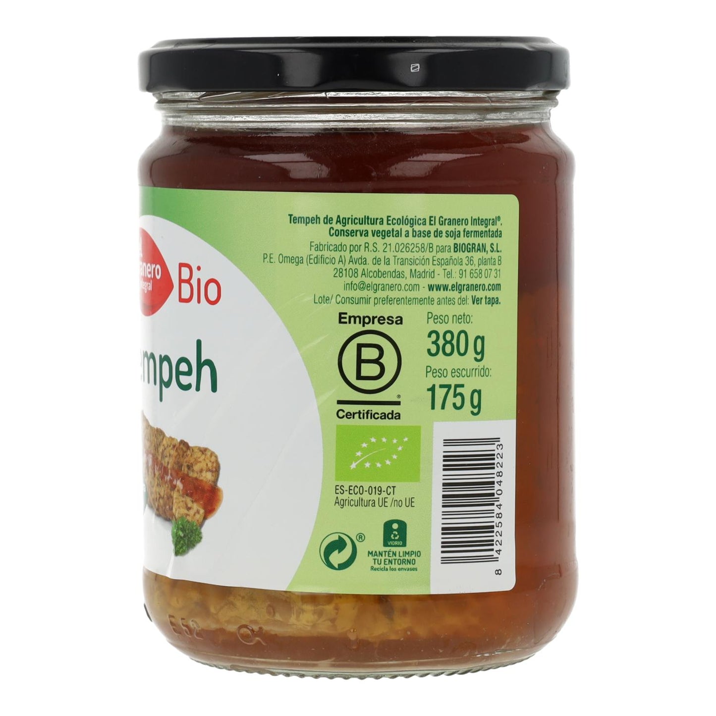 Tempeh Bio El Granero em Conserva 380 g
