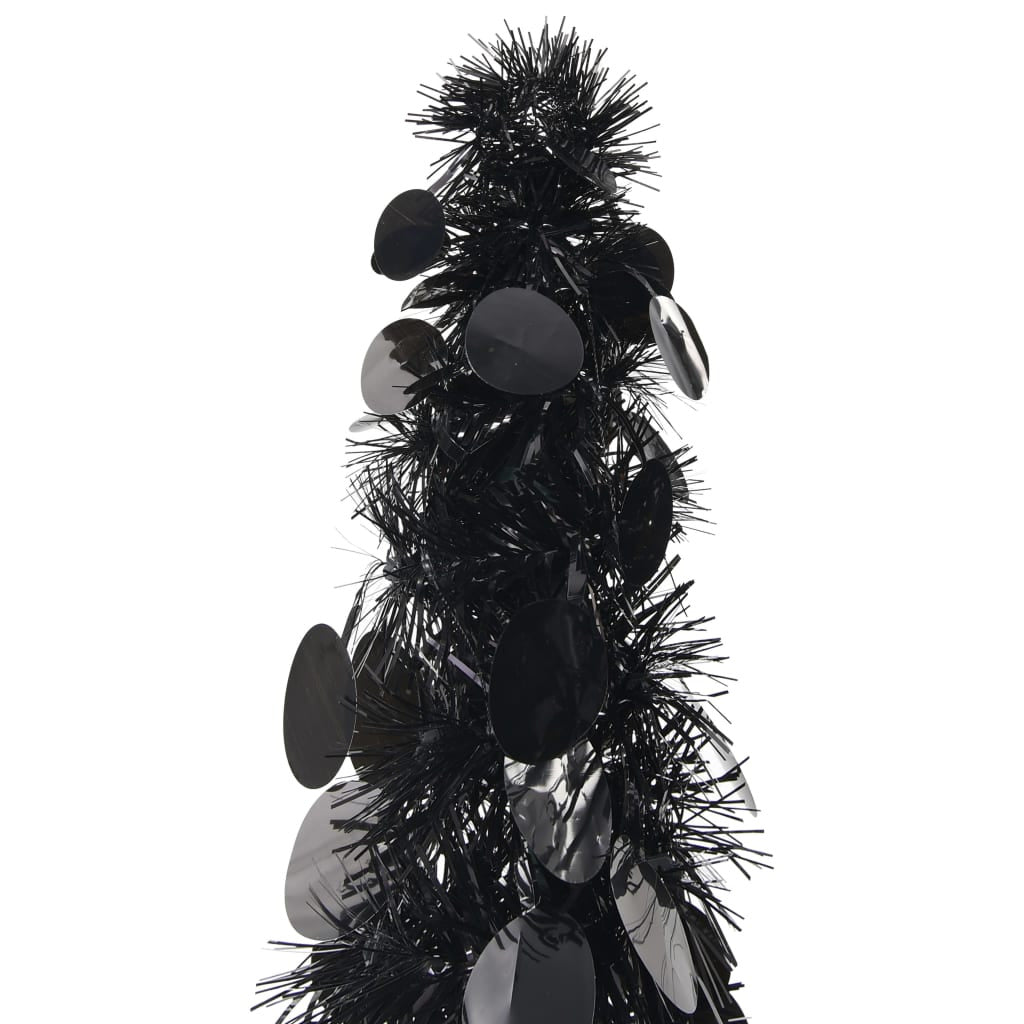 Vidaxl Árbol De Navidad Artificial Emergente Pet Negro 150 Cm_1