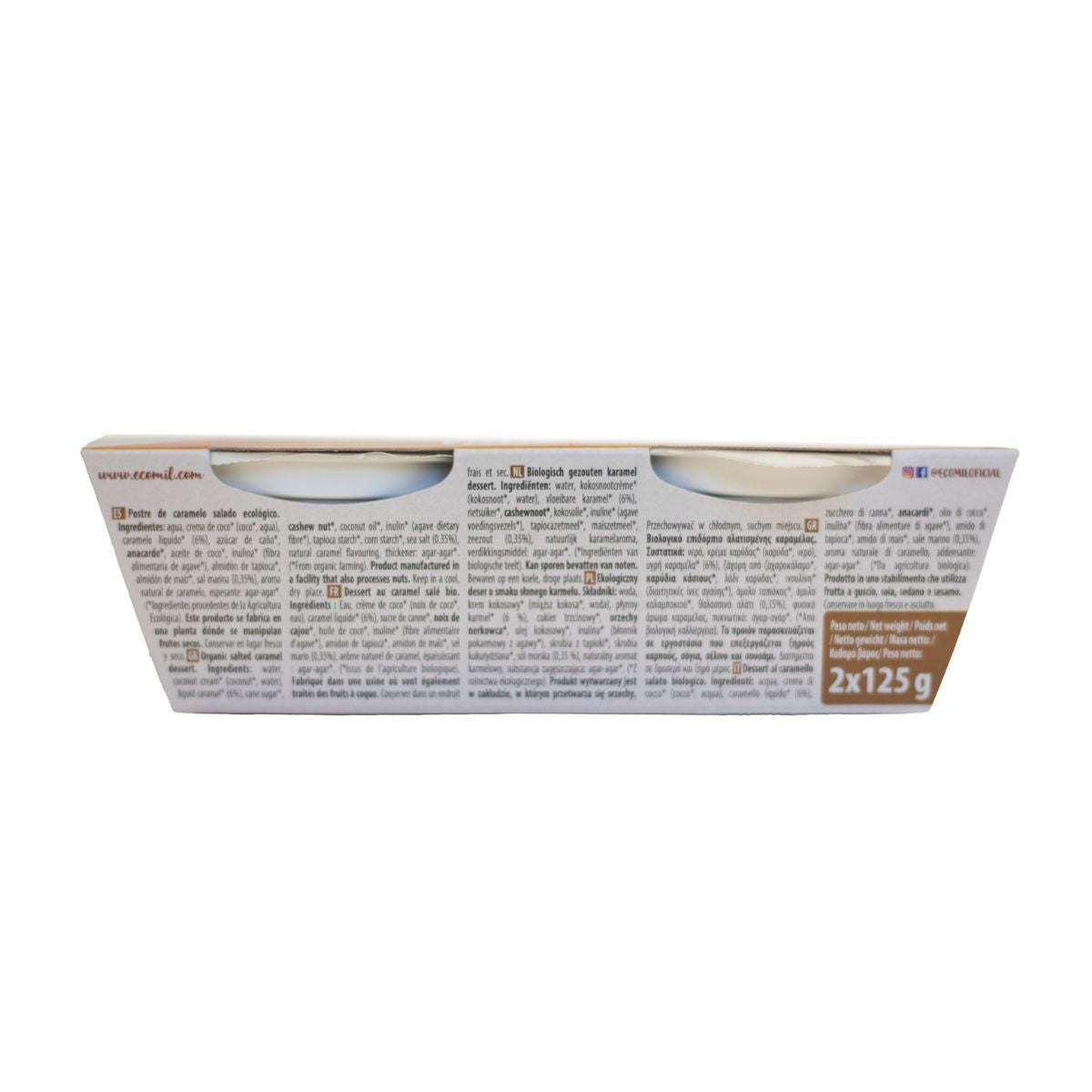 Sobremesa de Caramelo Salgado Bio Ecomil 2 unidades de 125 g