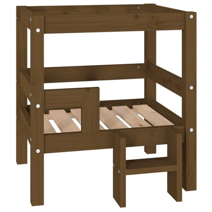 Vidaxl Cama Para Perros Madera Maciza Pino Marrón Miel 55,5x53,5x60 Cm_0