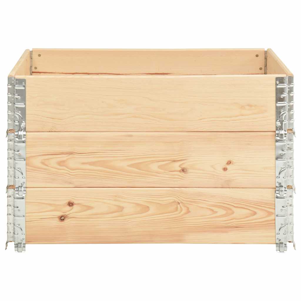 Arriates De Madera Maciza De Pino 3 Unidades 100x100 Cm_2