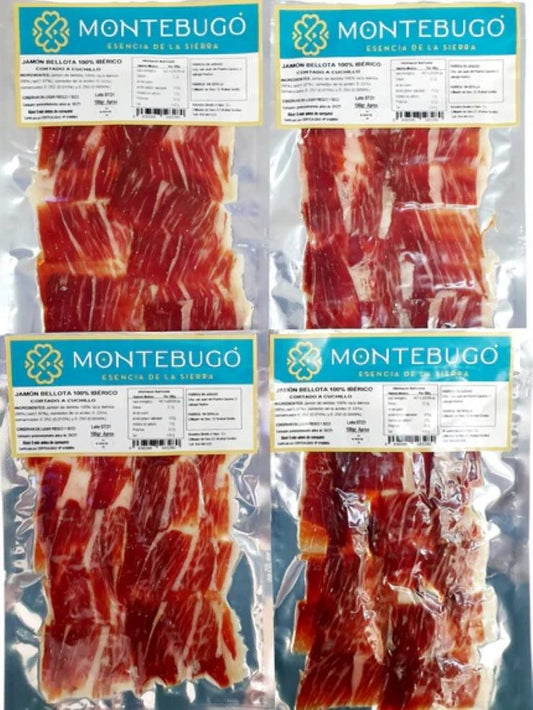 Sobres De Jamón De Bellota 100% Cortado A Cuchillo. 100 Grs. Aprox. 20 Sobres_0