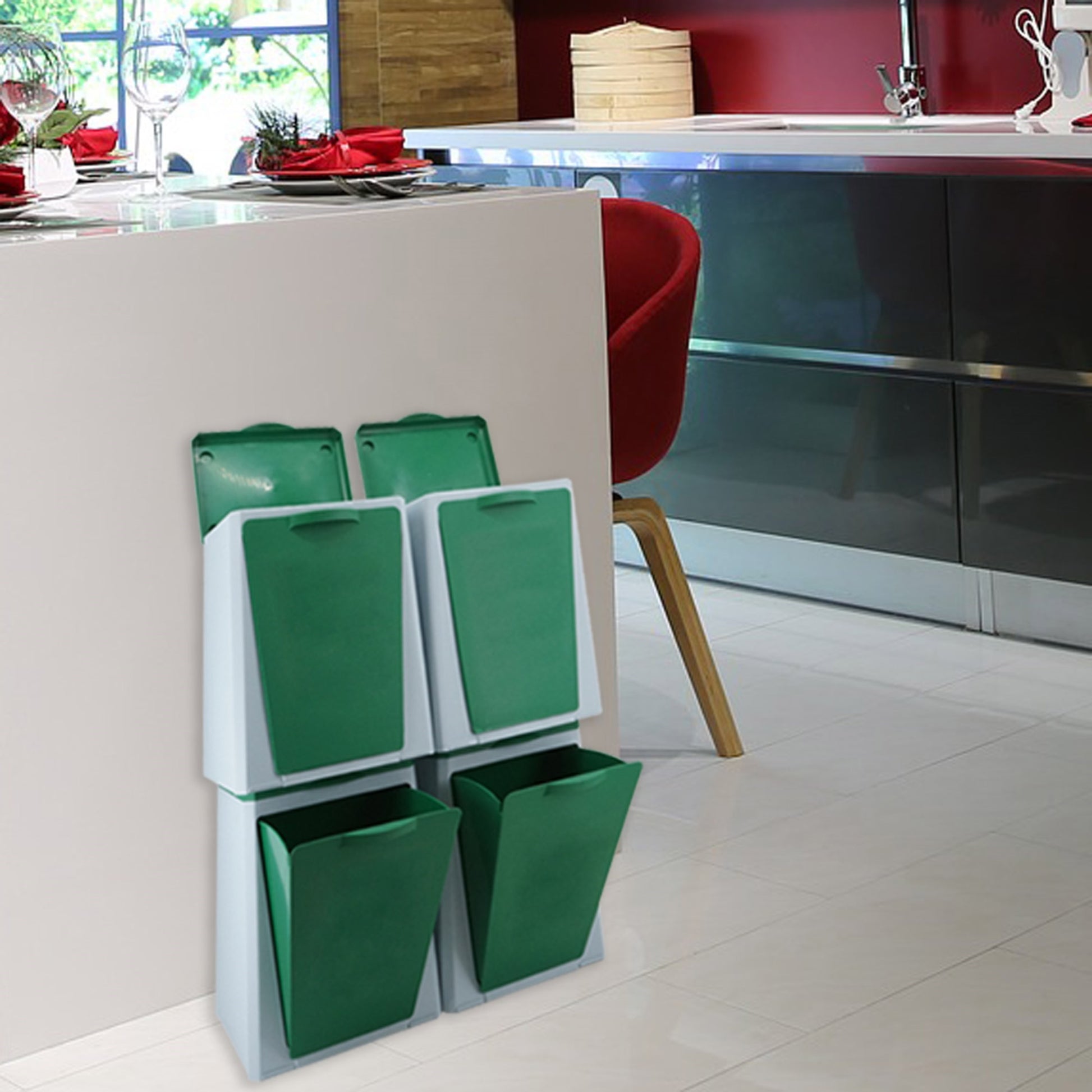 Ecube - 4 Cubos Modulables De Reciclaje Vileda 10l/ud_4