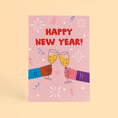 Postales Plantables Navidad Pack 5 Diseños – Snow Globe, Ho Ho Ho, Happy New Year, Snow Angels Y Elf - Resetea_2