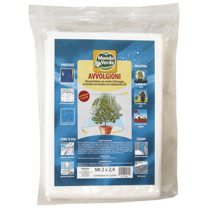 Tecido de proteção contra a geada com cordões 1,5 x 2,4 m