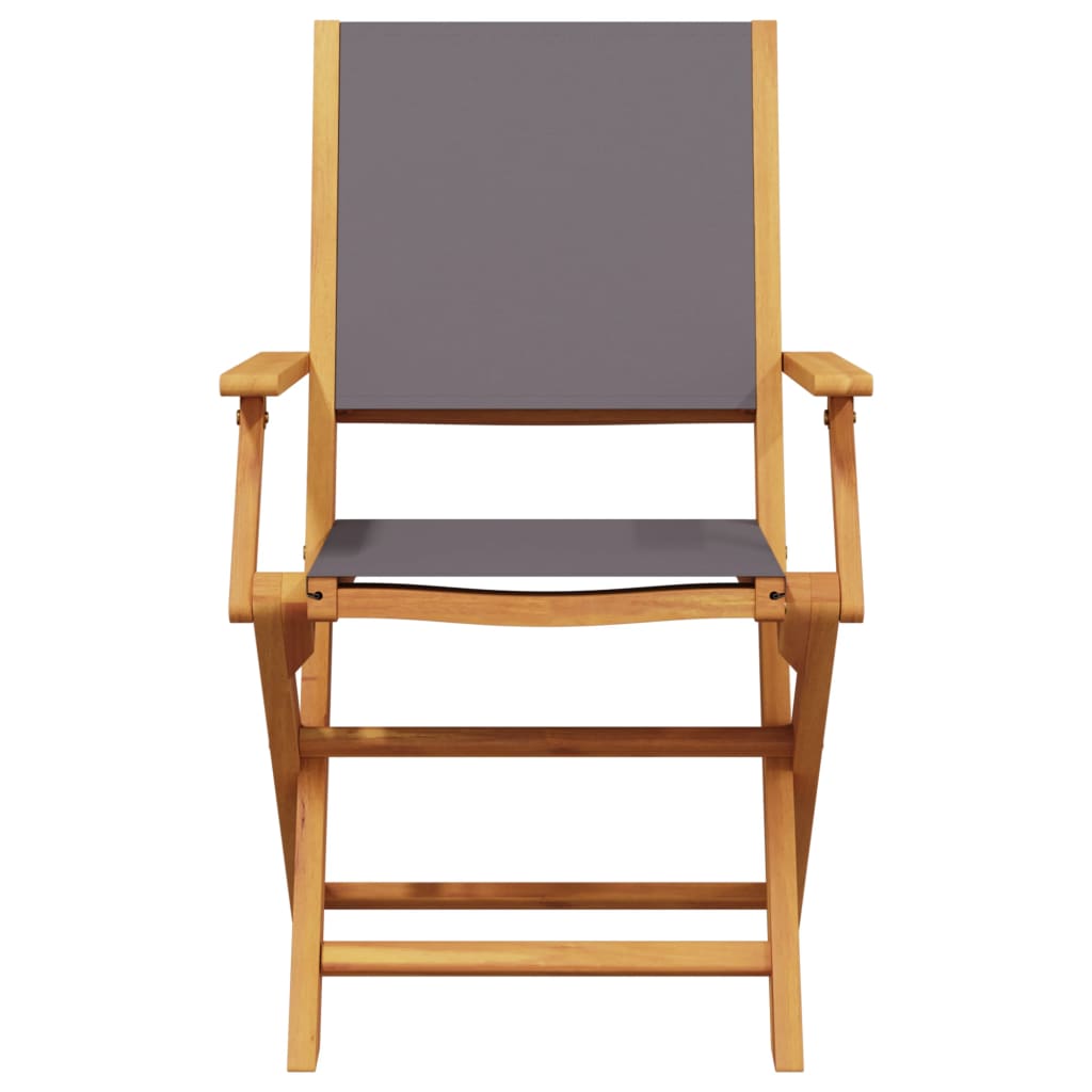 Set De Comedor De Jardín 5 Pzas Tela Madera Maciza Antracita / Vetonek_3