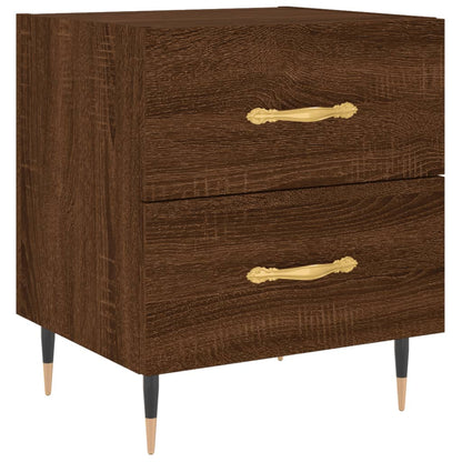 Mesita Noche 2 Uds Madera Ingeniería Marrón Roble 40x35x47,5 Cm_3