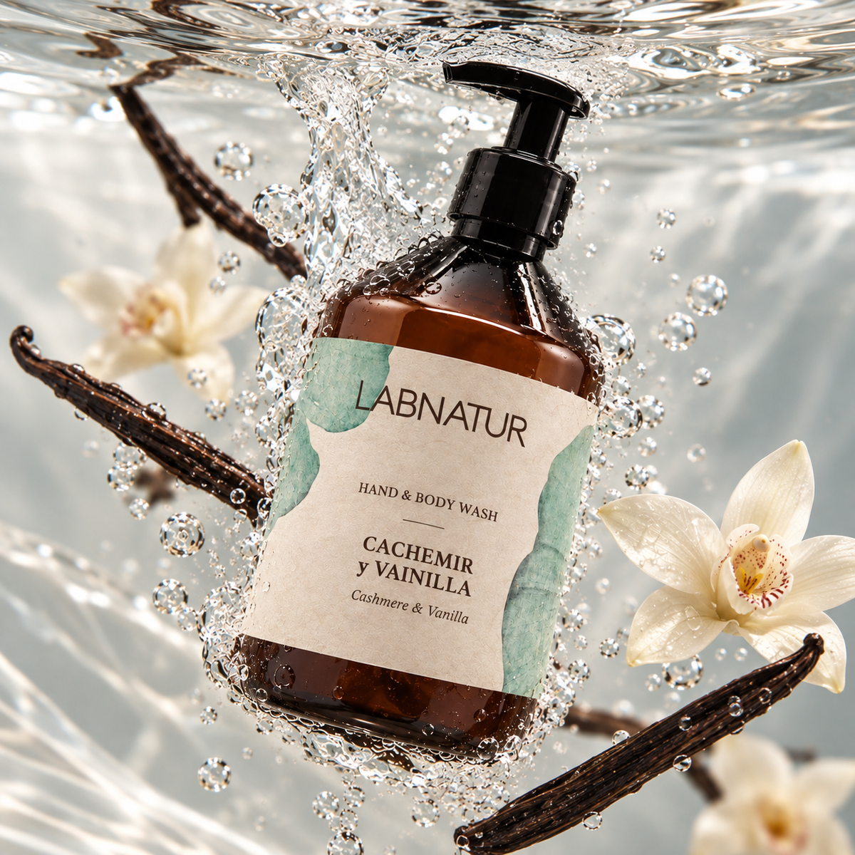 Jabón Manos y Cuerpo Cachemir y Vainilla Labnatur 500 ml | Aroma Dulce y Cálido | Limpieza Suave | Vegano_4