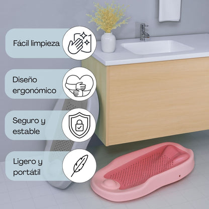 Bathby Cojín De Baño Para Bebé Almohada Flotante Y Antideslizante Apoyo Ergonómico Para La Bañera_3