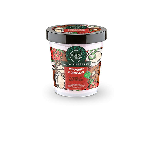 Espuma Hidratante Corporal Morango e Chocolate Organic Shop 450 ml