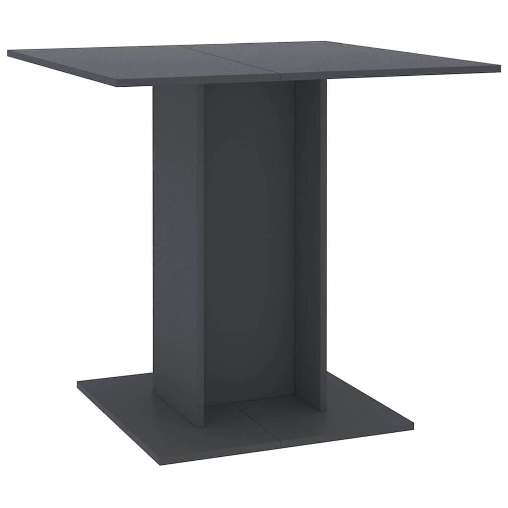 Mesa De Comedor De Madera Contrachapada Gris 80x80x75 Cm_0