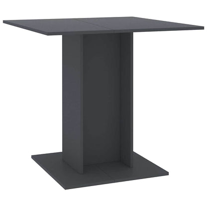 Mesa De Comedor De Madera Contrachapada Gris 80x80x75 Cm_0