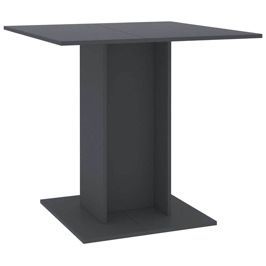 Mesa De Comedor De Madera Contrachapada Gris 80x80x75 Cm_0