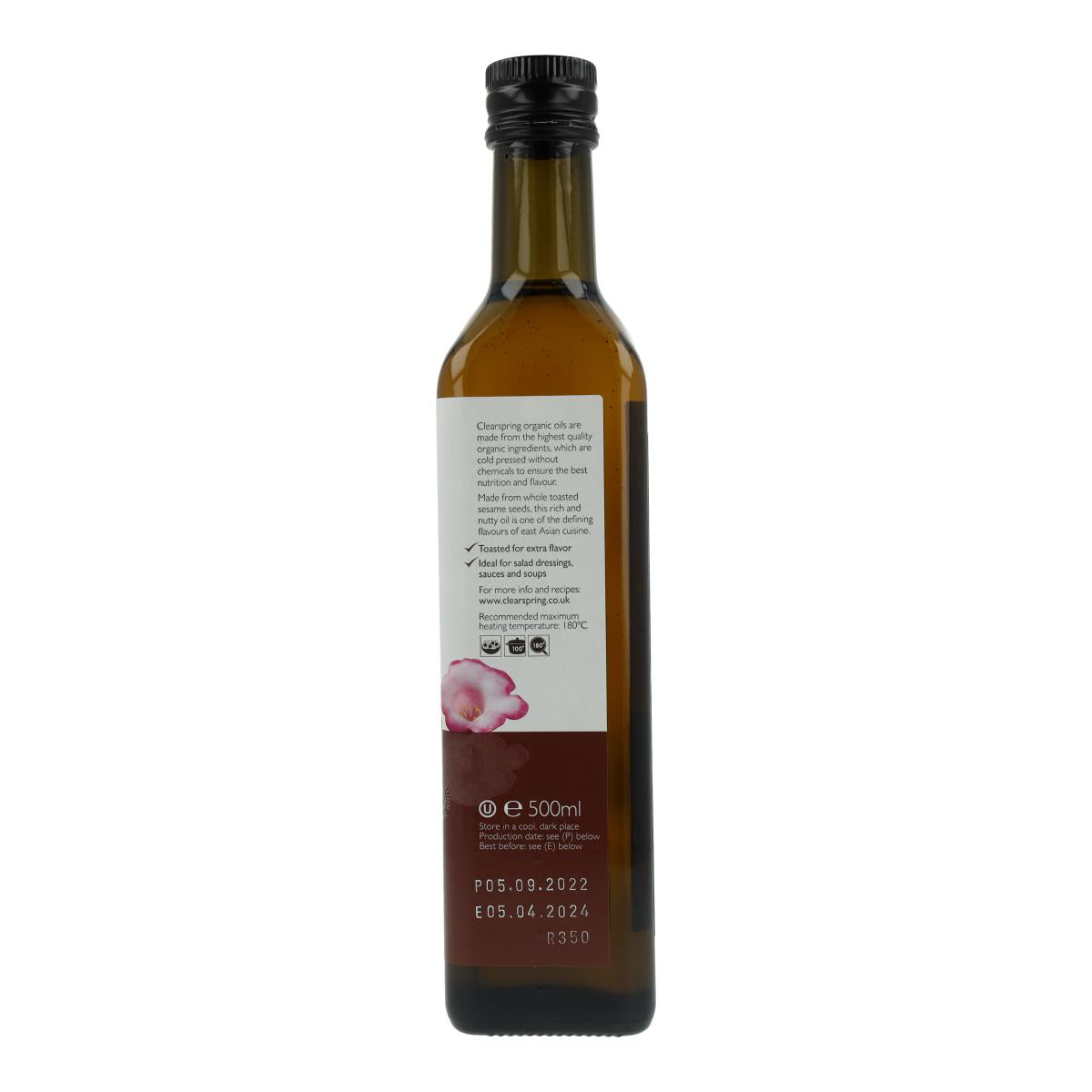 Óleo de sésamo torrado biológico Clearspring, 500 ml
