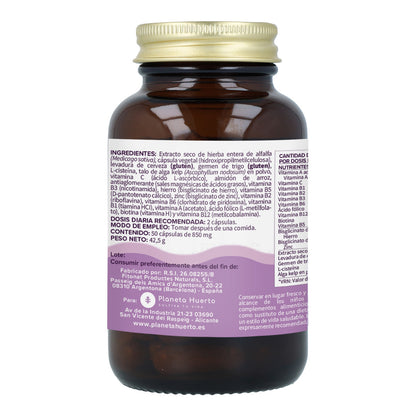 Hair Booster para cabelo, pele e unhas Planeta Huerto 50 cápsulas