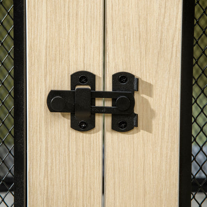 Pawhut Jaula Para Perros De Madera Superficie Mesa De Centro 94x60x71,5cm Roble_4
