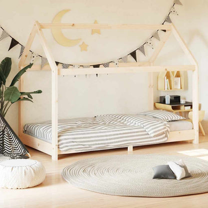 Vidaxl Estructura De Cama Infantil De Madera Maciza De Pino 80x160 Cm_1