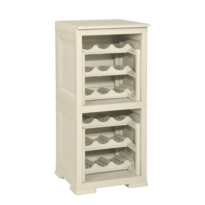 2 Estantería De Almacenamiento Modular Con Rejilla Para 18 Botellas Gris_0