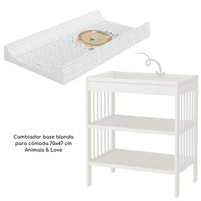 Cambiador Base Blanda Para Cómoda 70x47 León_1
