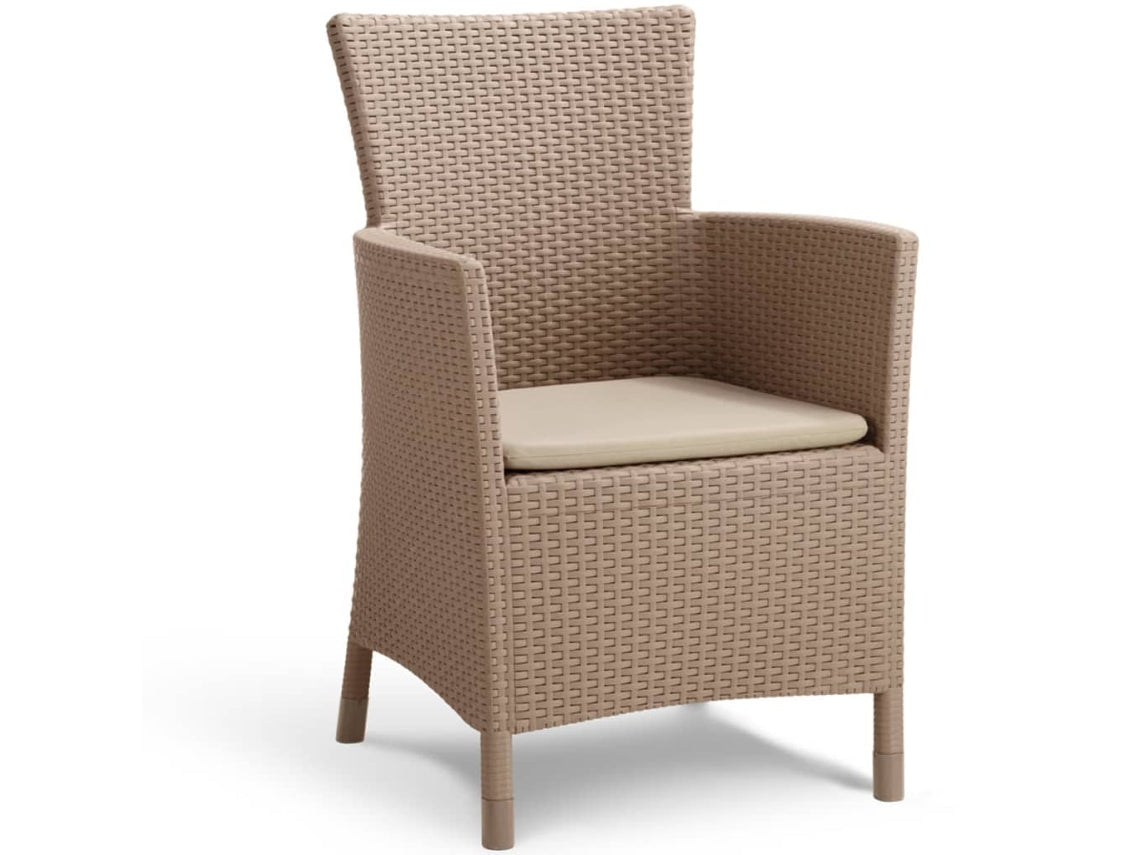 Keter Sillón Exterior Resina Con Cojín Iowa Capuchino Anxpxal Cm 62x60x89_0