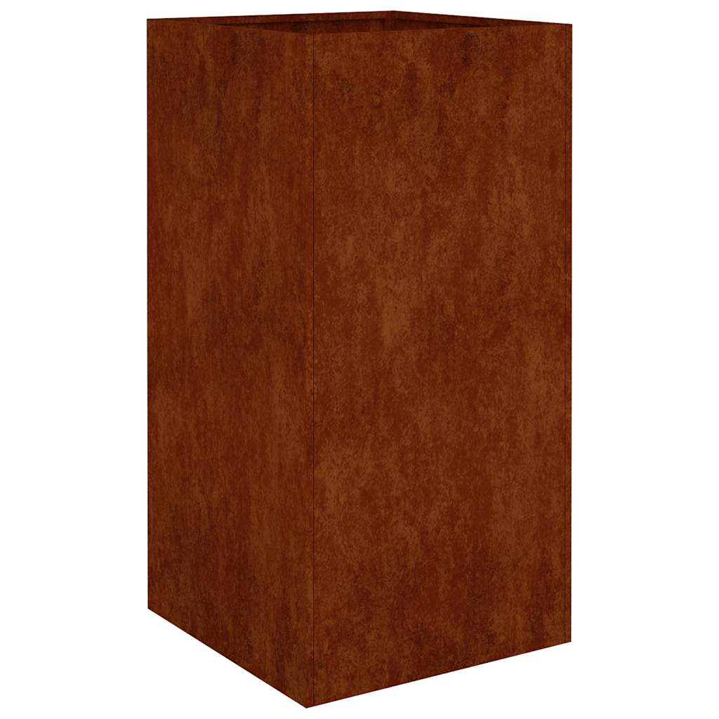 Jardinera De Acero Corten 40x40x80 Cm_0
