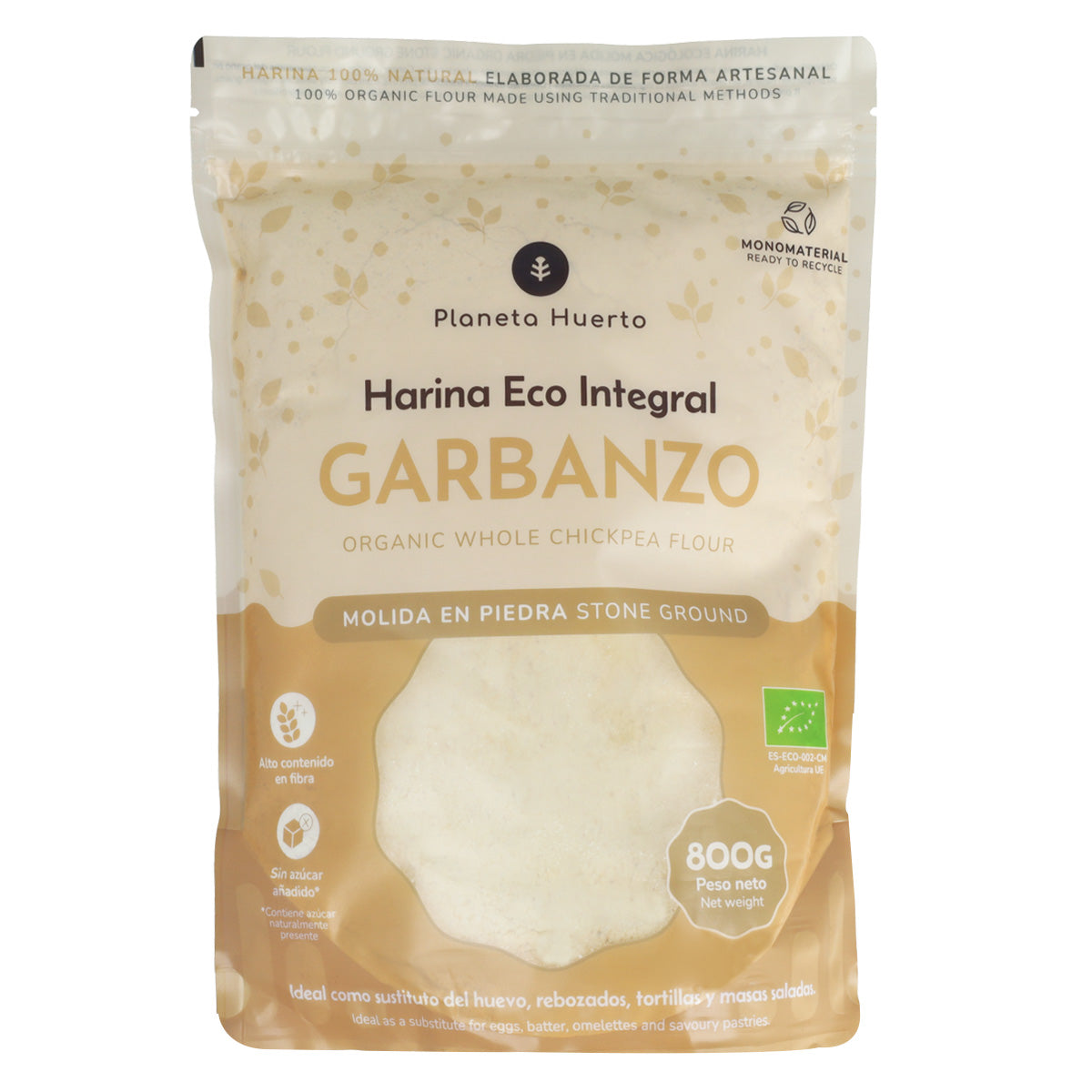 Farinha de Grão de Bico Integral Eco Planeta Huerto 800 g