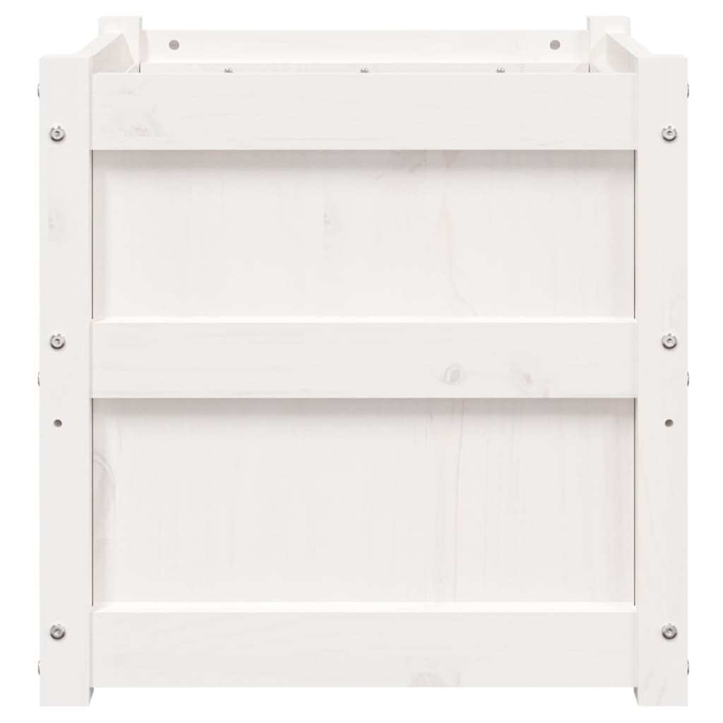 Jardinera Madera Maciza De Pino Blanco 50x50x50 Cm_4