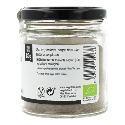 Pimenta preta em pó biológica Vegetalia 80 g