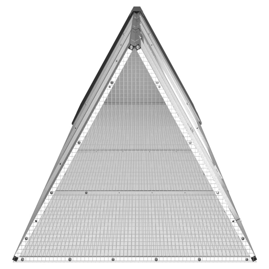 Jaula De Conejos Acero Galvanizado Antracita 403,5x80,5x71 Cm_3