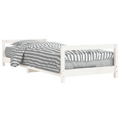 Estructura De Cama Para Niños Madera De Pino Blanco 90x200 Cm / Vetonek_0