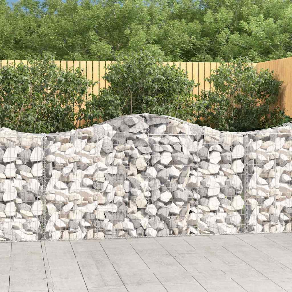 Cestas Gaviones 18 Uds Forma De Arco Hierro 200x30x100/120 Cm_1