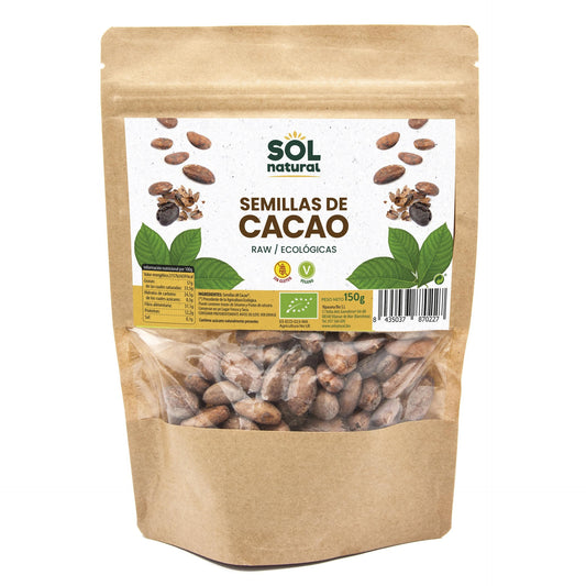 Sementes de Cacau Cru Biológico Sol Natural 150 g