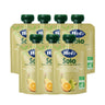 Pack x7 Sacos de fruta 100% ecológicos com sabor a banana, pera e laranja 100 g - Hero Solo