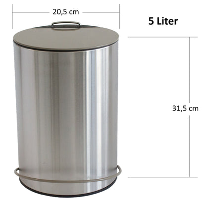 Cubo De Basura 5l, Cromado, 5 Litros_1