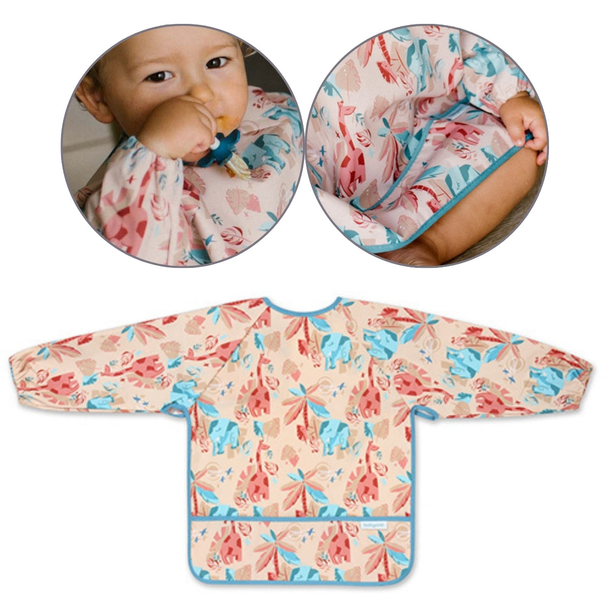 Babero Baby Con Mangas 2-4 Años Jungla_1