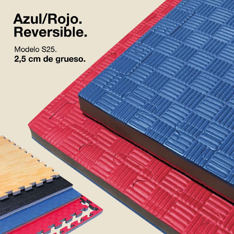 Jowy Tatami Puzzle 2,5cm 100x100cm – Alta Densidad Azul/rojo_0