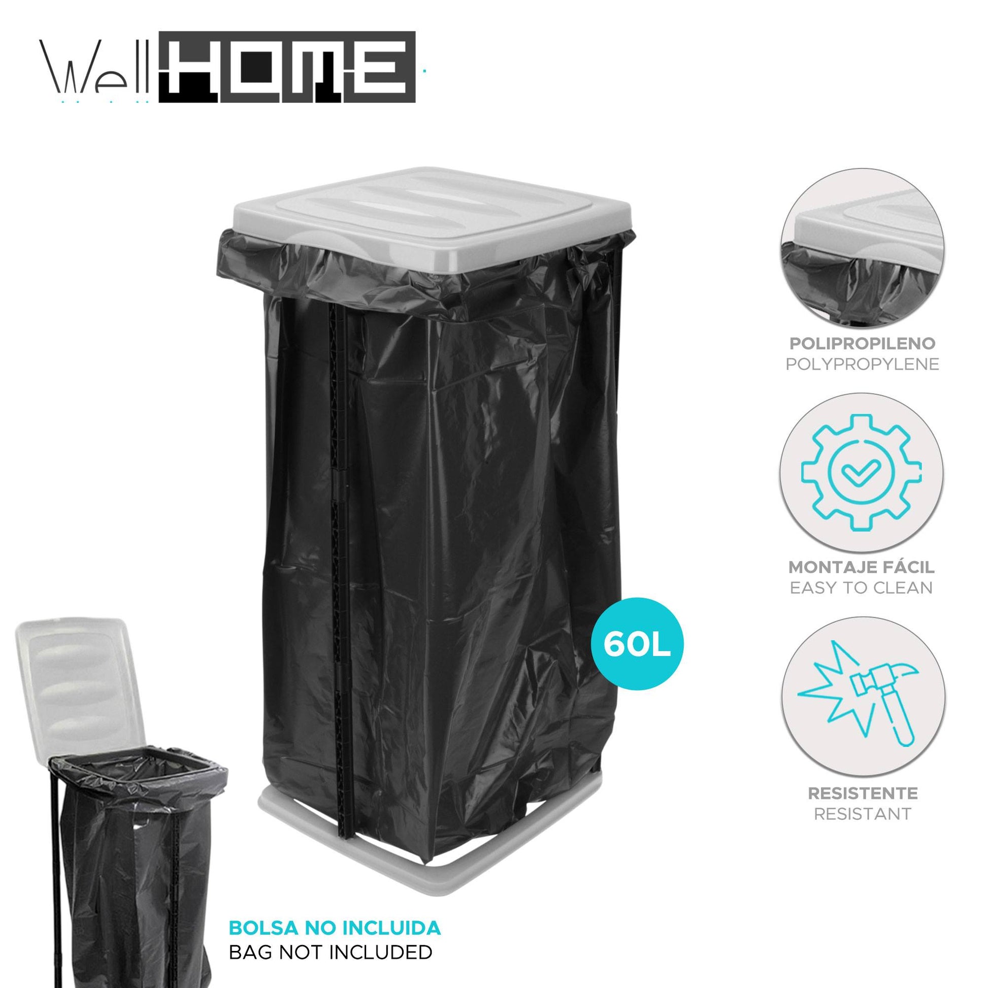 Well Home Cesto De Basura Con Tapa Para 60l_1