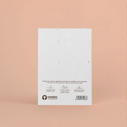 Postal Plantable "Que la Naturaleza te Acompañe" con Semillas de Flores – Tarjeta Original - Resetea_1