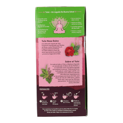 Tulsi Sweet Rose Biológico Índia 25 saquetas