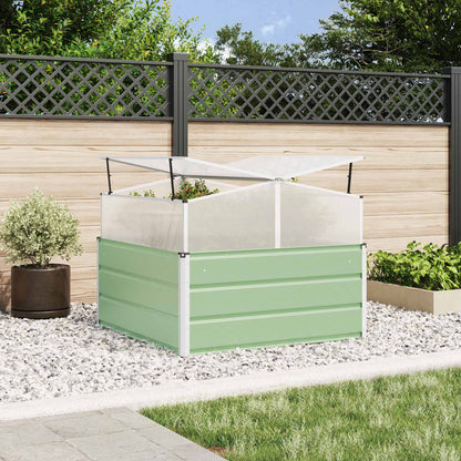 Jardinera Verde Pastel 100 X 100 X 77 Cm Acero Galvanizado_1