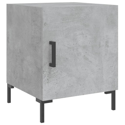 Mesita De Noche Madera De Ingeniería Gris Hormigón 40x40x50 Cm_0