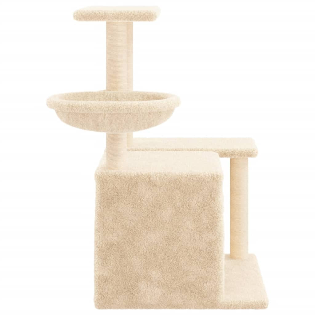 Vidaxl Rascador Para Gatos Con Postes De Sisal Color Crema 83 Cm_4
