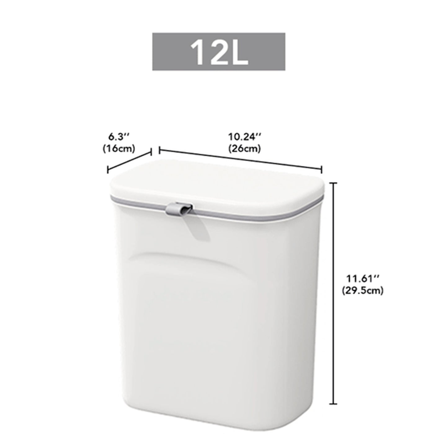 Set De 2 Cubos De Basura Multifuncionales Para Puerta O Pared De 8l Y 12l_2