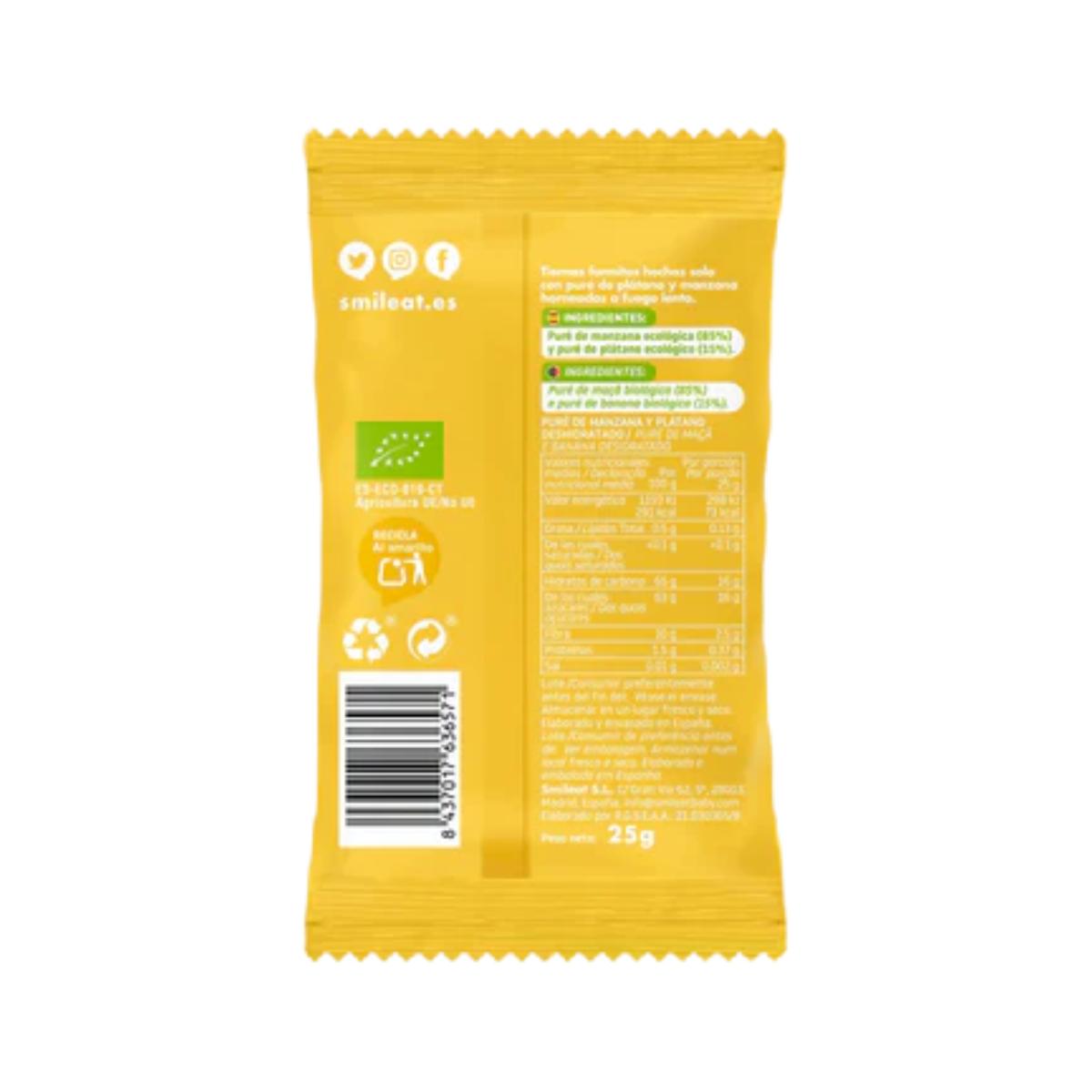 EMBALAGEM 3X Snack de Maçã e Banana Biológico 25 g Triboo