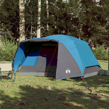Tienda De Campaña Con Porche 4 Personas Impermeable Azul_2