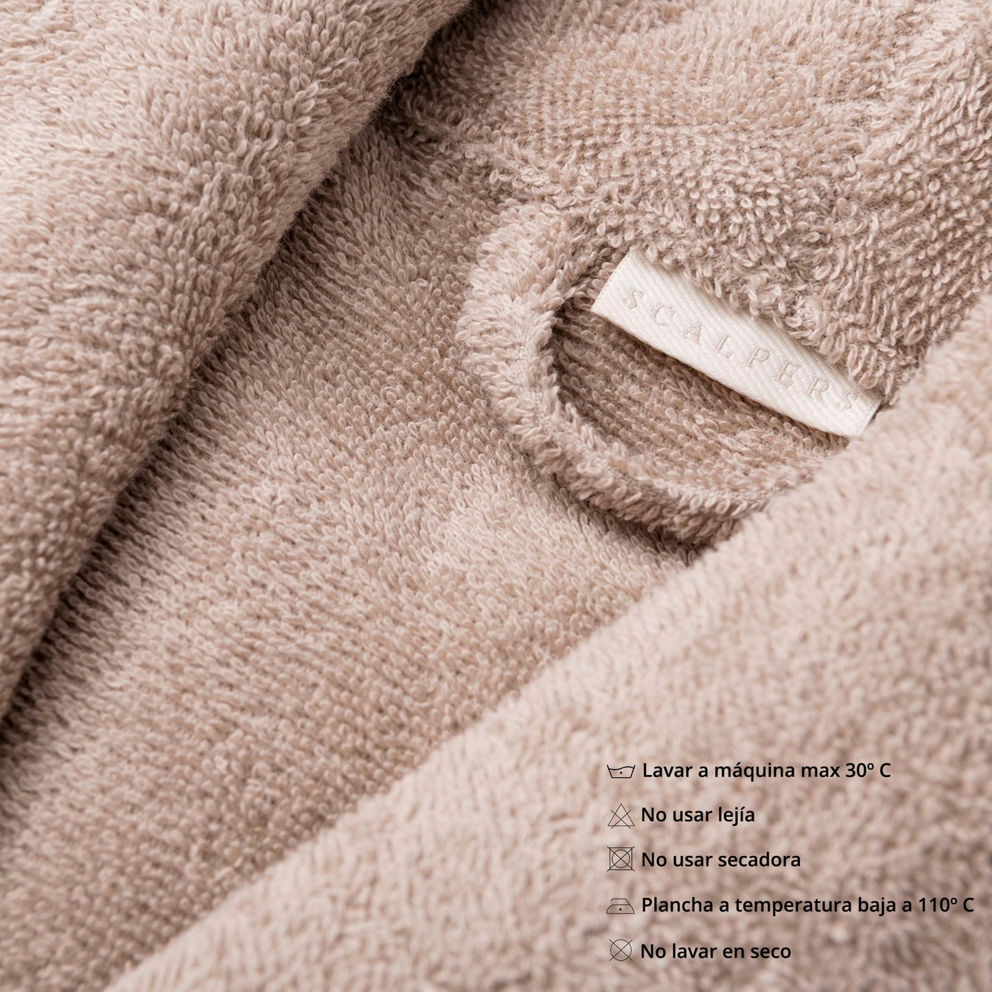 Albornoz L/xl 100% Algodón 360gsm Beige Scalpers Home