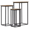 Conjunto de mesa de plantação de teca reciclada 3 unidades