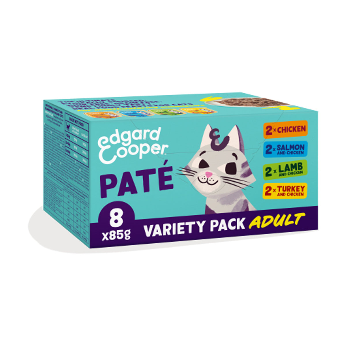 Multipack 8x85g Tubo de Patê de Comida Húmida Edgard &amp; Cooper