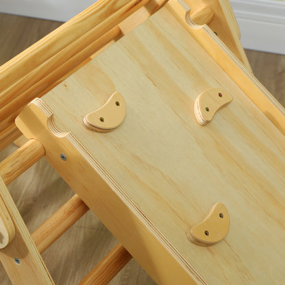 Aiyaplay Triángulo De Escalada De Madera 3 En 1 147x64,5x63 Cm Natural_4